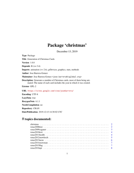 Package 'Christmas'