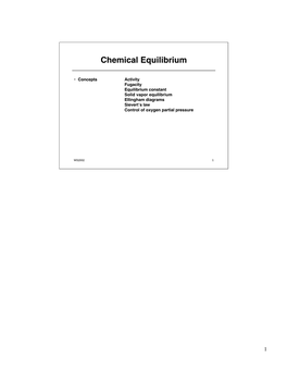 Chemical Equilibrium