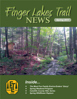 Inside...  the Most Fun Family End-To-Enders' Story!  Spring Weekend Program  Catskills County Hike Series  Spring Wildflower Rapture SPRING 2017