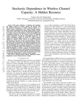 Stochastic Dependence in Wireless Channel Capacity