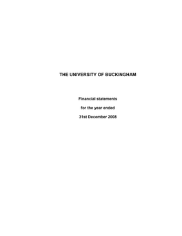 The University of Buckingham