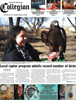 Local Raptor Program Admits Record Number of Birds