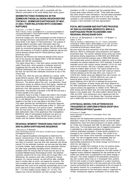 SEISMOTECTONIC EVIDENCES in the of the Thrust Mechanisms Varies from E-W to Near N-S