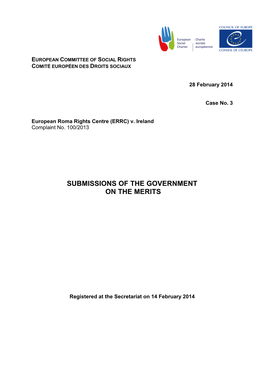 Submissions of the Government on the Merits