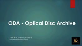 ODA - Optical Disc Archive