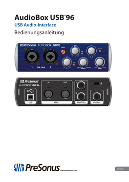 Audiobox USB®96 USB Audio-Interface Bedienungsanleitung