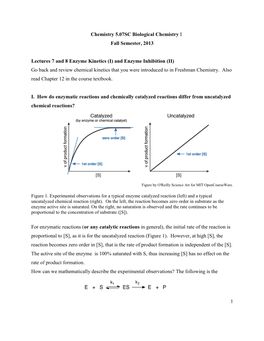 Biological Chemistry I: Enzymes Kinetics and Enzyme Inhibition