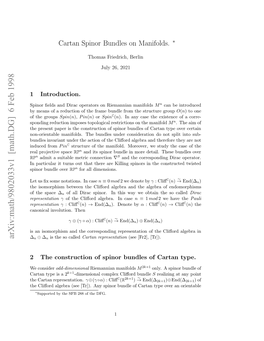 Arxiv:Math/9802033V1 [Math.DG] 6 Feb 1998