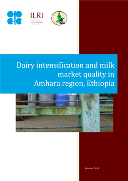 Dairy Intensification and Milk Market Quality in Amhara Region, Ethiopia