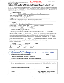 National Register of Historic Places Registration Form