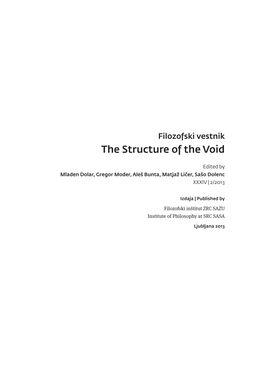 The Structure of the Void