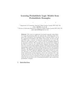 Learning Probabilistic Logic Models from Probabilistic Examples