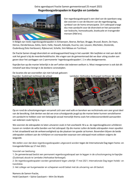 Regenboogzebrapaden in Kaprijke En Lembeke