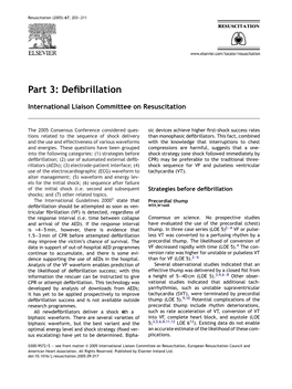 Part 3: Defibrillation