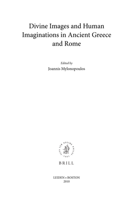 Divine Images and Human Imaginations in Ancient Greece and Rome