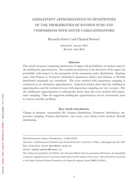 Saddlepoint Approximations to Sensitivities of Tail