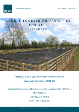 Land & Equestrianfacilities Forsale