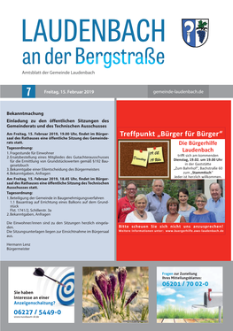 Mitteilungsblatt Laudenbach 2019 KW07