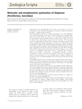 Molecular and Morphometric Systematics of Diapterus