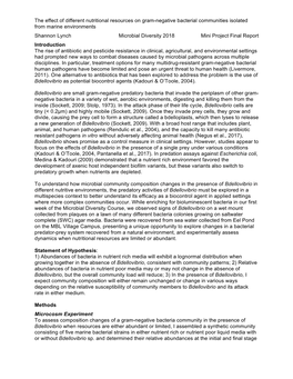 The Effect of Different Nutritional Resources on Gram-Negative Bacterial Communities Isolated from Marine Environments