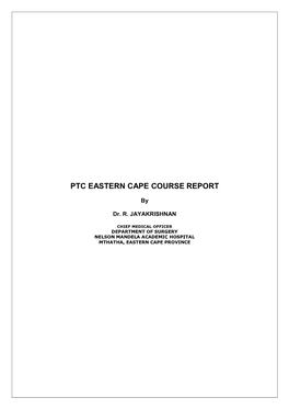 Ptc Eastern Cape Course Report