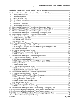 Chapter 8: Office-Based Vision Therapy (VT/Orthoptics)