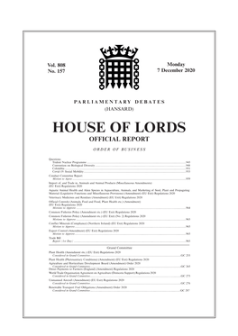 House of Lords Official Report