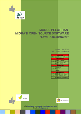 MODUL PELATIHAN MIGRASI OPEN SOURCE SOFTWARE “Level Administrator”