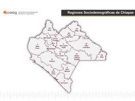 Regiones Sociodemográficas De Chiapas COMITÉ ESTATAL DE INFORMACIÓN ESTADÍSTICA Y GEOGRÁFICA