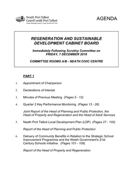 (Public Pack)Agenda Document for Regeneration and Sustainable