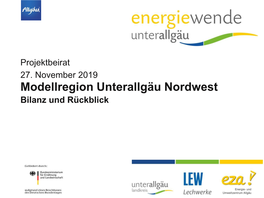 Beschleunigte Energiewende Modellregion Unterallgäu Nordwest