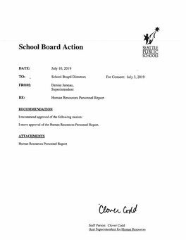 July 2019 Board Report