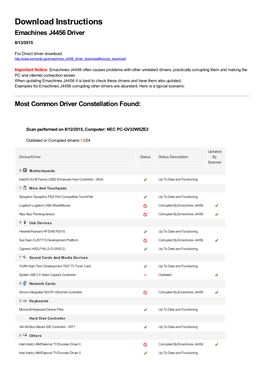 Emachines J4456 Driver 8/13/2015