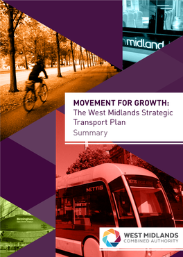 The West Midlands Strategic Transport Plan Summary