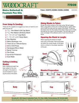 77D39 Metro Rollerball and Fountain Pen Kits.Pub