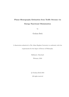 Homography Estimation Thesis