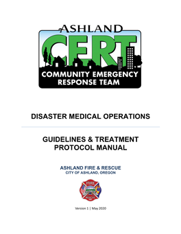 Disaster Medical Operations Guidelines & Treatment