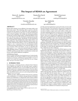 The Impact of RDMA on Agreement