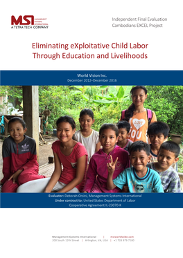 Eliminating Exploitative Child Labor Through Education and Livelihoods