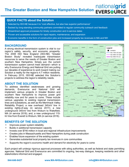The Greater Boston and New Hampshire Solution