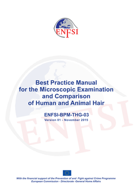 Best Practice Manual for the Microscopic Examination of Human