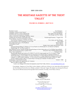The Heritage Gazette of the Trent Valley