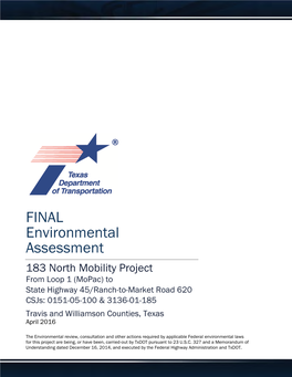 Final Environmental Assessment