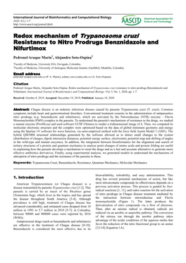 Redox Mechanism of Trypanosoma Cruzi Resistance to Nitro Prodrugs Benznidazole and Nifurtimox