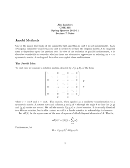 Jacobi Methods