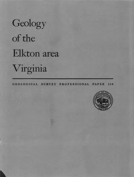 Geology of the Elkton Area Virginia