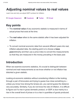 Adjusting Nominal Values to Real Values (Article) | Khan Academy