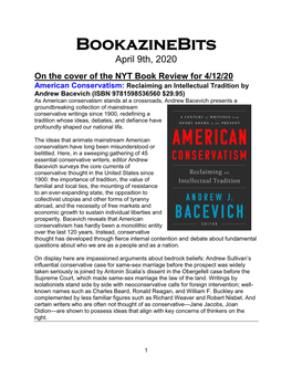 Bookazinebits April 9Th, 2020