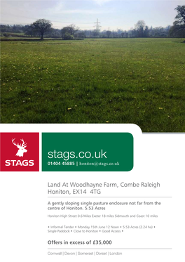 Stags.Co.Uk 01404 45885 | Honiton@Stags.Co.Uk