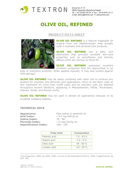 Olive Oil, Refined